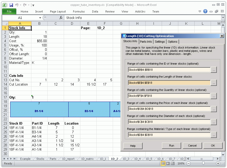 Download http://www.findsoft.net/Screenshots/1DCutX-Length-Cutting-Add-in-for-Excel-30196.gif