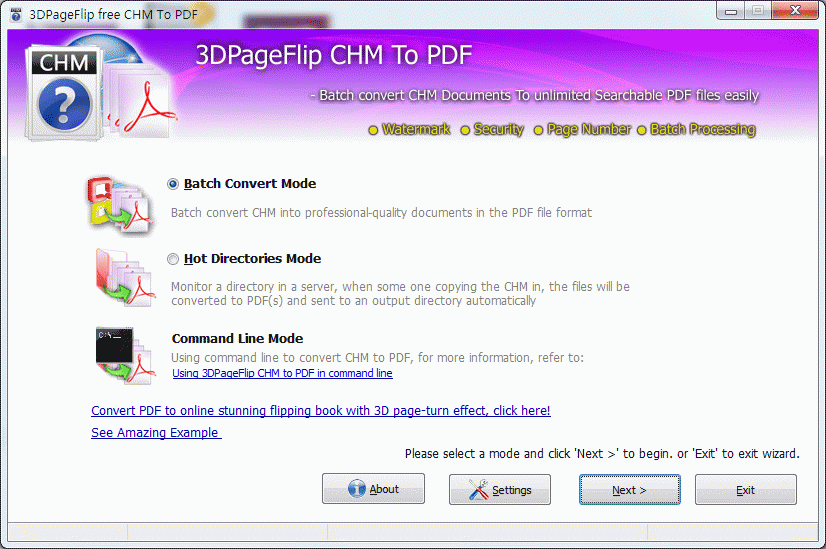 Download http://www.findsoft.net/Screenshots/3DPageFlip-CHM-to-PDF-freeware-77353.gif