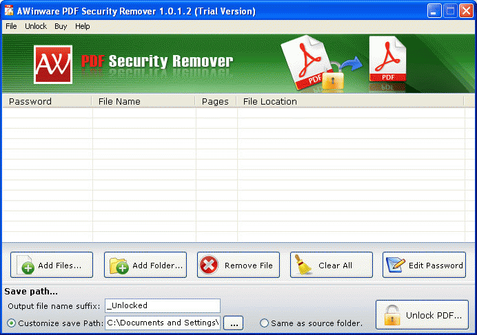 Download http://www.findsoft.net/Screenshots/AWinware-Pdf-Security-Unlock-79266.gif