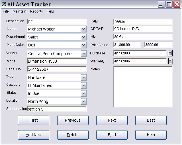 Download http://www.findsoft.net/Screenshots/All-Asset-Tracker-1837.gif