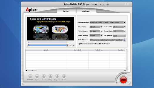 Download http://www.findsoft.net/Screenshots/Aplus-DVD-to-PSP-Ripper-27851.gif