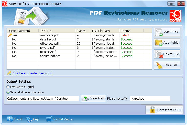 Download http://www.findsoft.net/Screenshots/Axommsoft-PDF-Restrictions-Remover-68408.gif