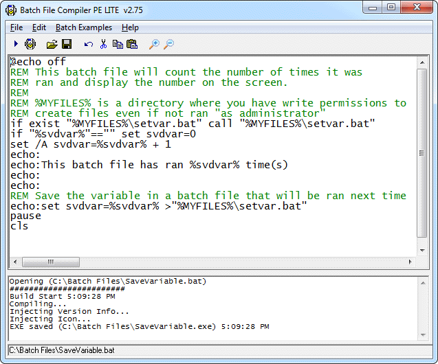 Download http://www.findsoft.net/Screenshots/Batch-File-Compiler-Professional-Edition-16523.gif