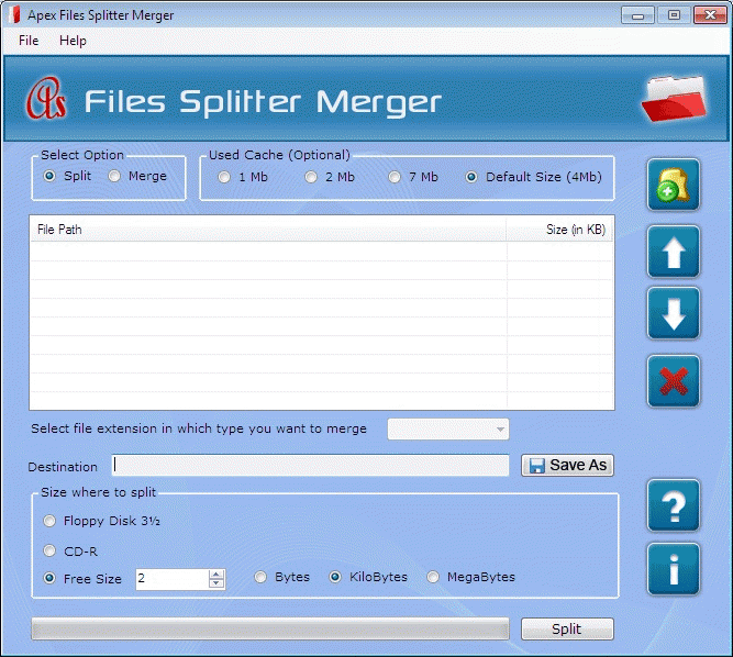 Download http://www.findsoft.net/Screenshots/Batch-File-Splitter-54584.gif