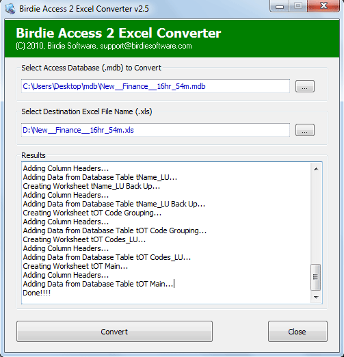 Download http://www.findsoft.net/Screenshots/Birdie-Access-to-Excel-Converter-56502.gif