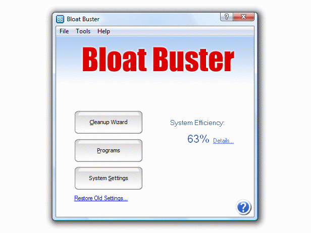 Download http://www.findsoft.net/Screenshots/Bloat-Buster-27744.gif