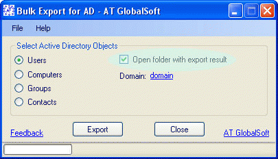 Download http://www.findsoft.net/Screenshots/Bulk-Export-for-Active-Directory-67920.gif