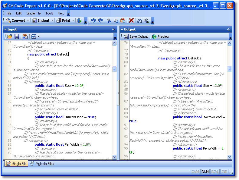 Download http://www.findsoft.net/Screenshots/C-Code-Export-2877.gif