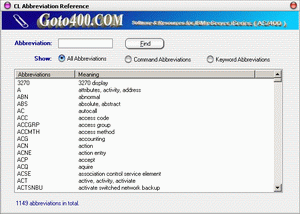 Download http://www.findsoft.net/Screenshots/CL-Abbreviation-Reference-3219.gif