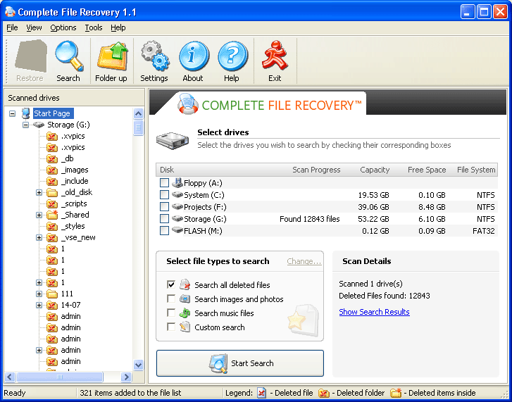 Download http://www.findsoft.net/Screenshots/Complete-File-Recovery-23716.gif