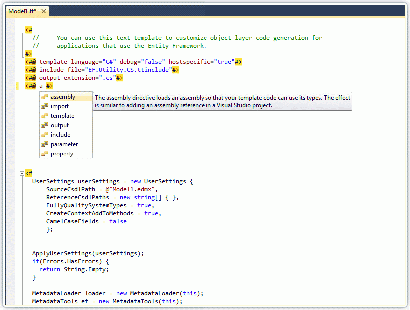 Download http://www.findsoft.net/Screenshots/Devart-T4-Editor-for-Visual-Studio-2010-75657.gif