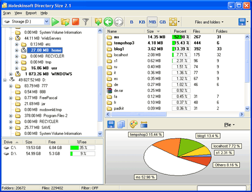 Download http://www.findsoft.net/Screenshots/Disk-usage-analysis-tool-58207.gif