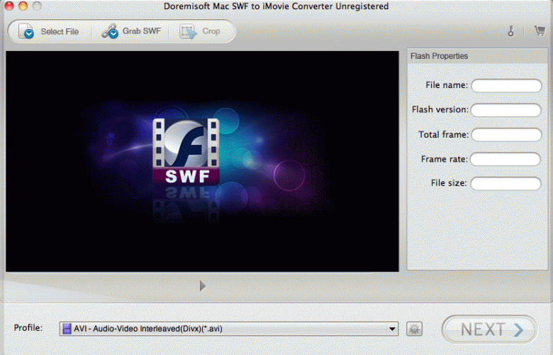 Download http://www.findsoft.net/Screenshots/Doremisoft-Mac-SWF-to-iMovie-Converter-79206.gif