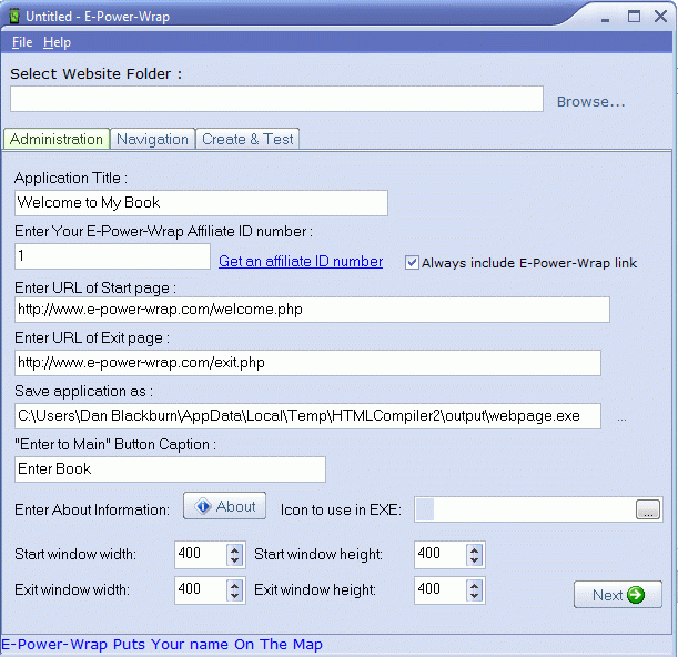 Download http://www.findsoft.net/Screenshots/E-Power-Wrap-Ebook-Compiler-Software-67507.gif