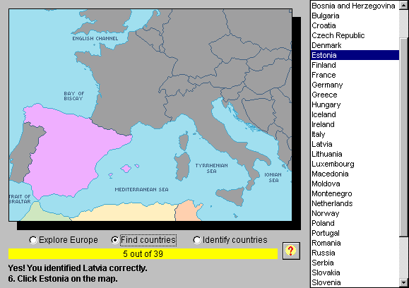 Download http://www.findsoft.net/Screenshots/European-Geography-Tutor-4623.gif