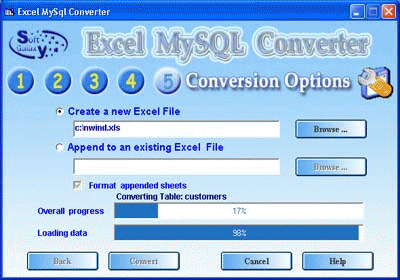 Download http://www.findsoft.net/Screenshots/Excel-MySQL-converter-34640.gif