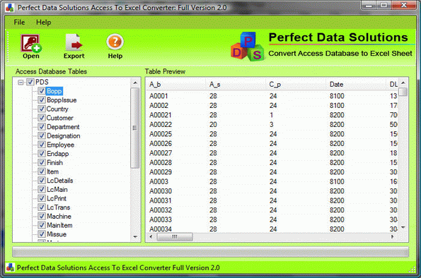 Download http://www.findsoft.net/Screenshots/Export-Microsoft-Access-to-Excel-40302.gif