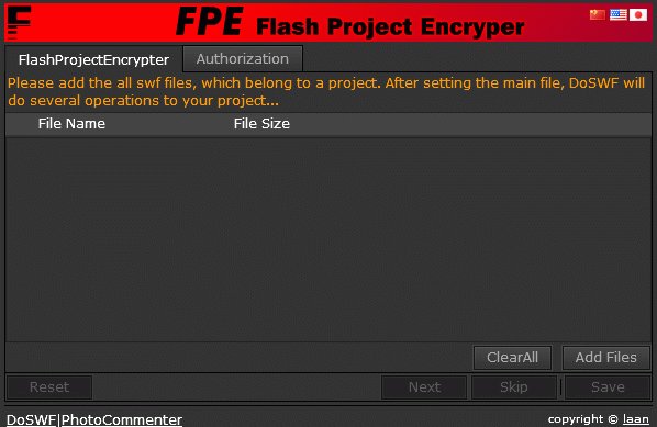 Download http://www.findsoft.net/Screenshots/FPE-Flash-Project-Encrypter-69125.gif