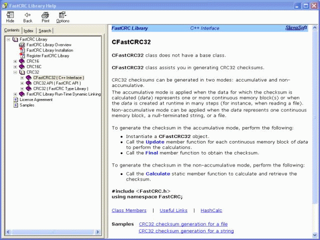 Download http://www.findsoft.net/Screenshots/FastCRC-Library-4802.gif