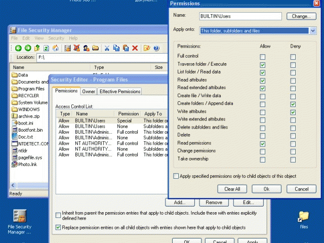 Download http://www.findsoft.net/Screenshots/File-Security-Manager-40409.gif