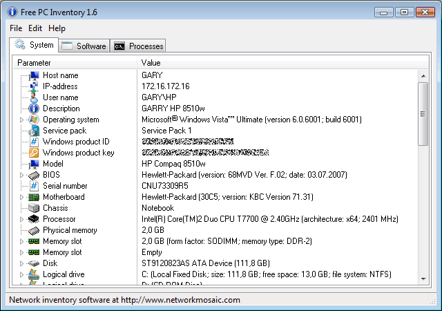 Download http://www.findsoft.net/Screenshots/Free-PC-Inventory-66890.gif