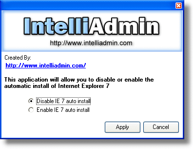 Download http://www.findsoft.net/Screenshots/IE7-Automatic-Install-Disabler-5870.gif