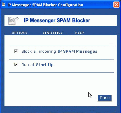 Download http://www.findsoft.net/Screenshots/IP-Messenger-Spam-Blocker-6095.gif