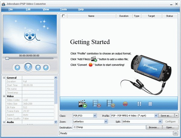 Download http://www.findsoft.net/Screenshots/Joboshare-PSP-Video-Converter-65081.gif
