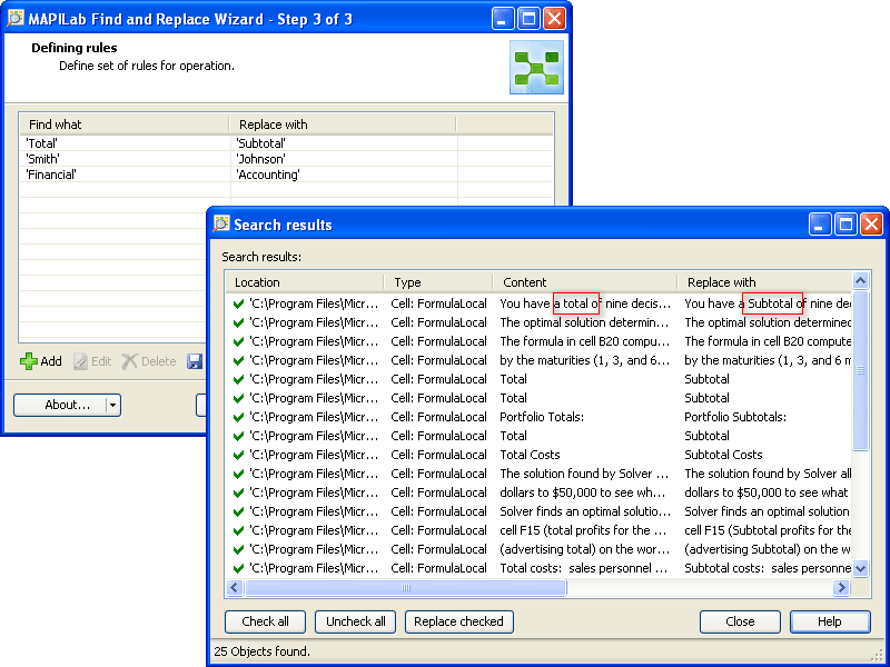 Download http://www.findsoft.net/Screenshots/MAPILab-Find-and-Replace-6814.gif