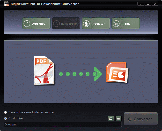 Download http://www.findsoft.net/Screenshots/MajorWare-Pdf-To-PowerPoint-Converter-56161.gif