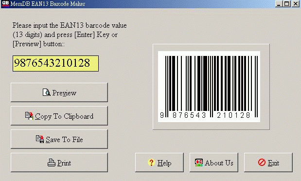 Download http://www.findsoft.net/Screenshots/MemDB-EAN13-Barcode-Maker-6938.gif