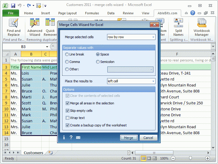 Download http://www.findsoft.net/Screenshots/Merge-Cells-Wizard-for-Excel-60720.gif