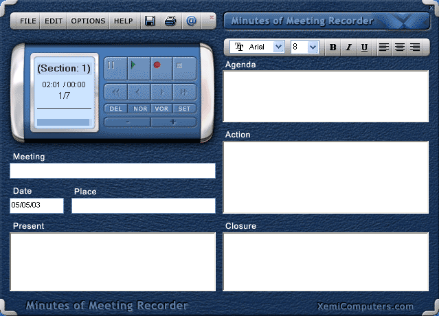 Download http://www.findsoft.net/Screenshots/Minutes-of-Meeting-Recorder-20448.gif