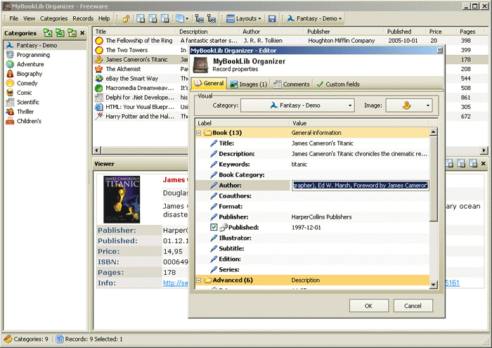 Download http://www.findsoft.net/Screenshots/MyBookLib-Organizer-7370.gif