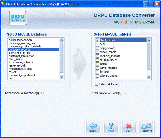 Download http://www.findsoft.net/Screenshots/MySQL-to-MS-Excel-Database-Converter-78742.gif