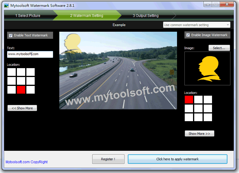 Download http://www.findsoft.net/Screenshots/Mytoolsoft-Watermark-Software-31414.gif