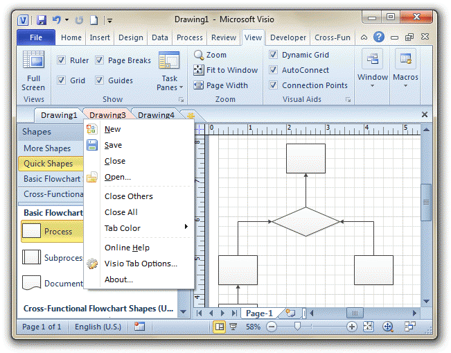 Download http://www.findsoft.net/Screenshots/Office-Tab-for-Visio-x64-73805.gif