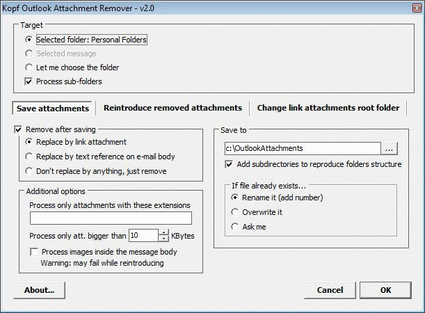 Download http://www.findsoft.net/Screenshots/Outlook-Attachment-Remover-7730.gif