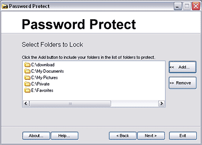 Download http://www.findsoft.net/Screenshots/Password-Protect-Folder-85869.gif