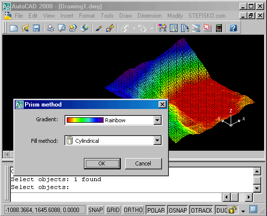 Download http://www.findsoft.net/Screenshots/Prism4CAD-2007-Gradient-colors-22002.gif