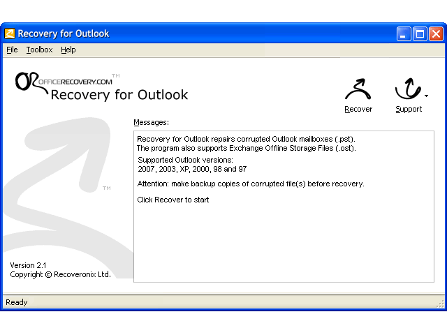 Download http://www.findsoft.net/Screenshots/Recovery-for-Outlook-8647.gif