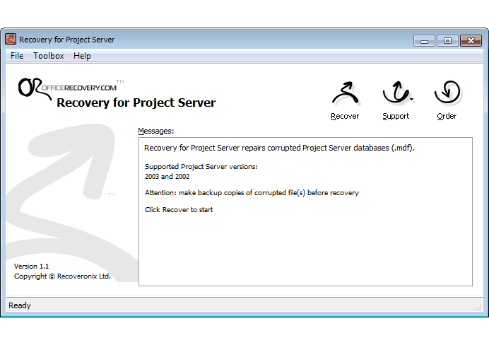 Download http://www.findsoft.net/Screenshots/Recovery-for-Project-Server-61163.gif