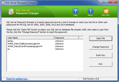 Download http://www.findsoft.net/Screenshots/SQL-Server-Password-Changer-74663.gif