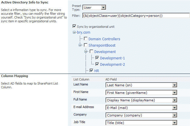 Download http://www.findsoft.net/Screenshots/SharePoint-AD-Information-Sync-66820.gif