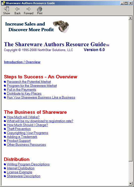 Download http://www.findsoft.net/Screenshots/Shareware-Authors-Resource-Guide-9169.gif