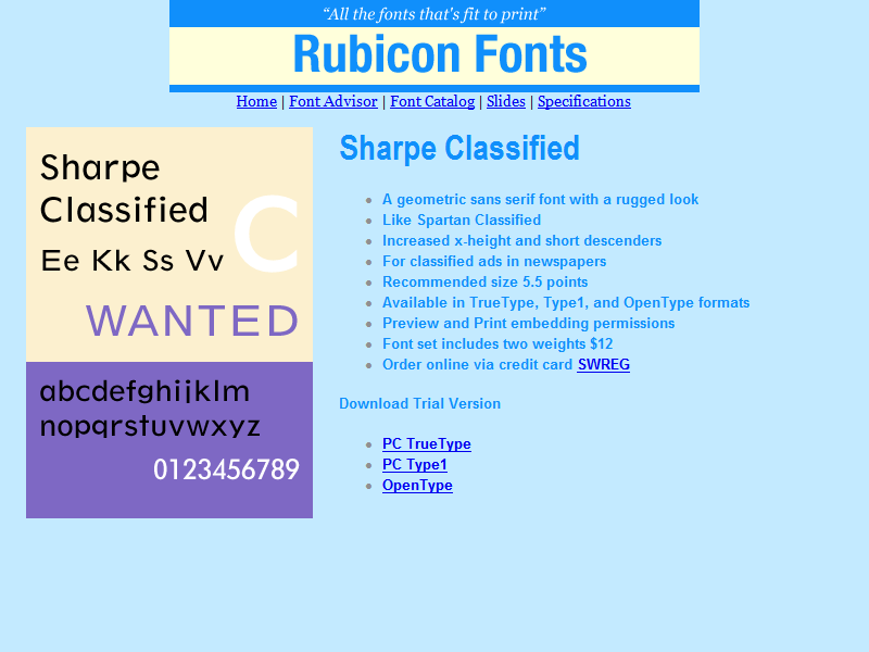 Download http://www.findsoft.net/Screenshots/Sharpe-Classified-Font-Type1-62353.gif