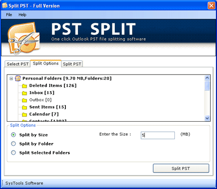 Download http://www.findsoft.net/Screenshots/Split-Outlook-File-29225.gif