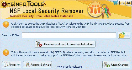 Download http://www.findsoft.net/Screenshots/SysInfoTools-NSF-Local-Security-Remover-53179.gif