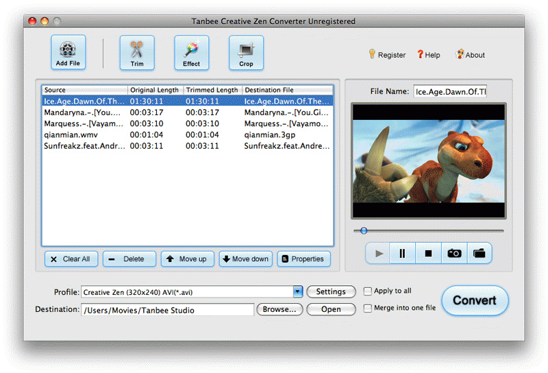 Download http://www.findsoft.net/Screenshots/Tanbee-Creative-Zen-Video-Converter-for-Mac-26772.gif