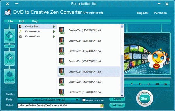 Download http://www.findsoft.net/Screenshots/Tanbee-DVD-to-Creative-Zen-Converter-30250.gif